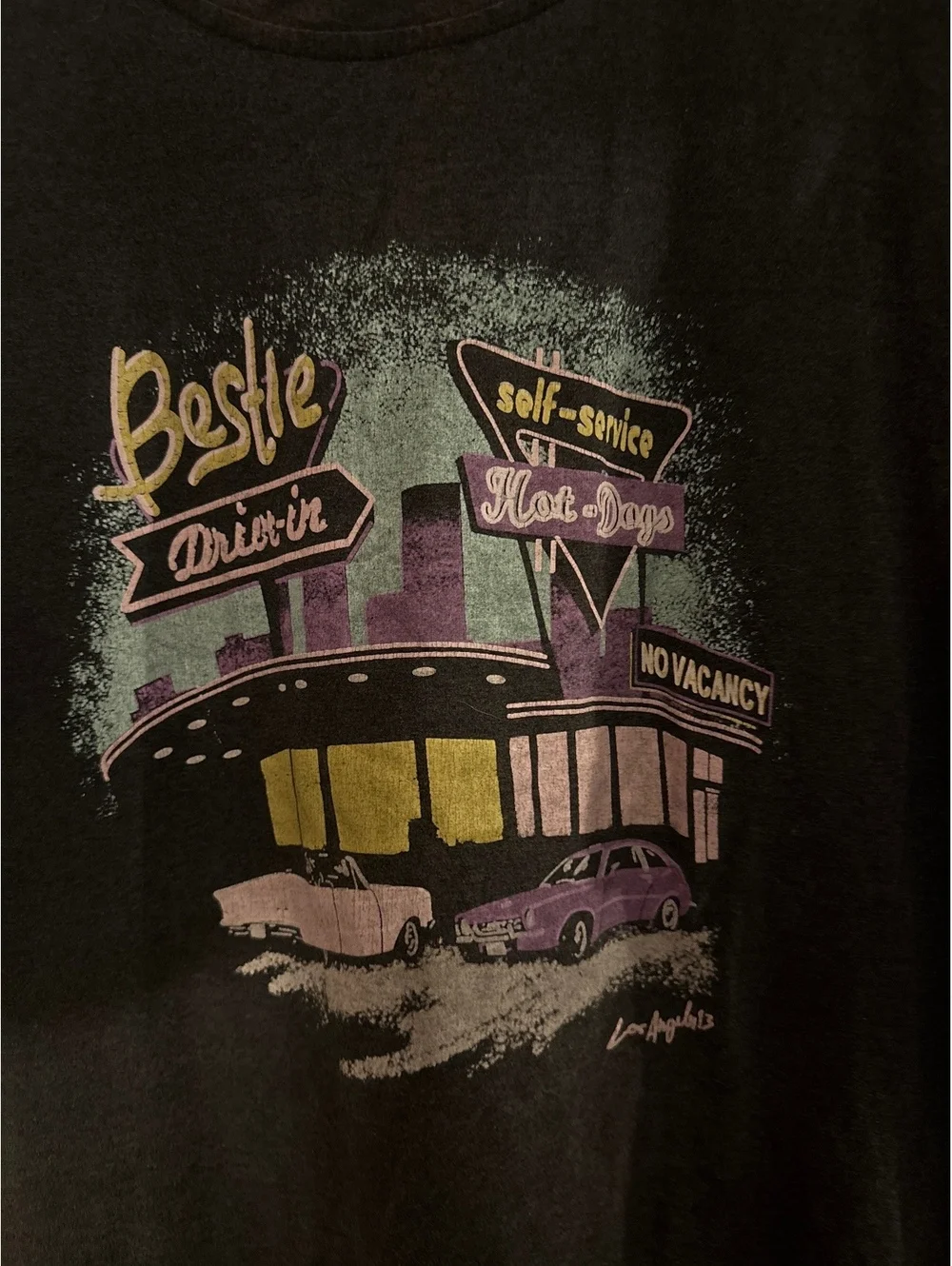 Romwe Black Vintage Style Graphic T-Shirt Size Small
